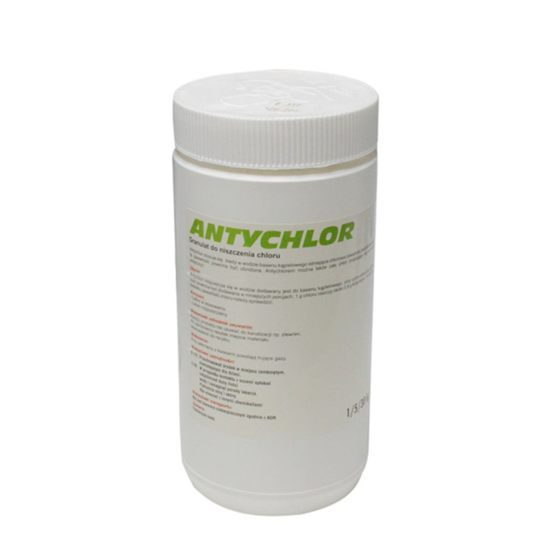 ANTYCHLOR GRANULAT DO DEZAKTYWACJI CHLORU 1 kg ANTYCHLOR GRANULAT DO DEZAKTYWACJI CHLORU 1 kg
