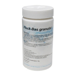 FLOCK-BAS GRANULÁT KOAGULÁCIA CHEMICKÁ CHEMIA PRE BAZÉNY 1 kg Prostriedok na odstránenie zakalenia