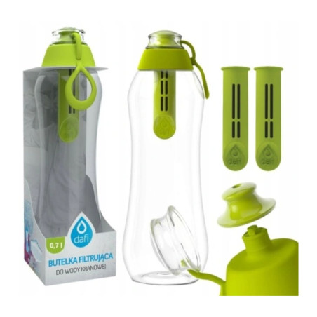 Lime Filter Bottle DAFI 0.7L - 2 FILTERS Filtering Bottle Green