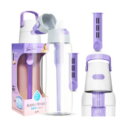 Fľaša s filtrom 0,7L DAFI SOLID od Joanny Krupy Fialová fľaša + 2 FILTRE