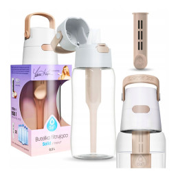 Fľaša s filtrom DAFI SOLID 0,5L Cappuccino Fľaša na vodu + 1 NÁHRADNÝ FILTR