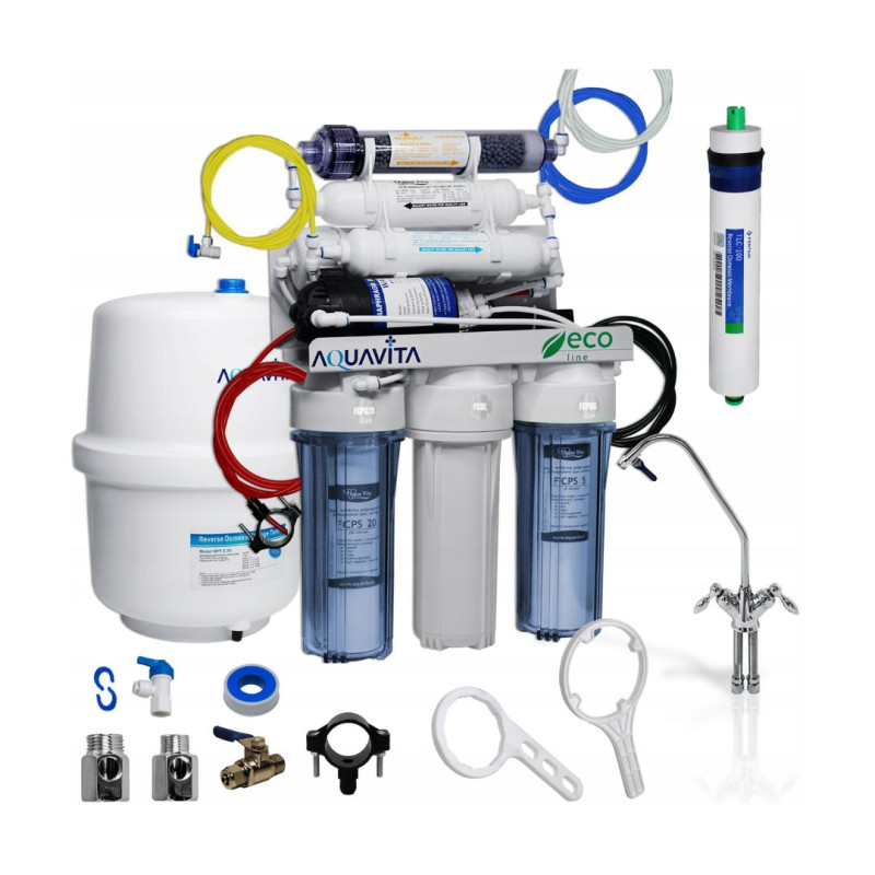 RO7 Reverse Osmosis System with Pump and Ionizer