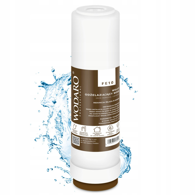 FE10 WODARO iron removal cartridge filter for water 10" | MojaWoda.com FE10 WODARO iron removal cartridge filter for water 10" | MojaWoda.com