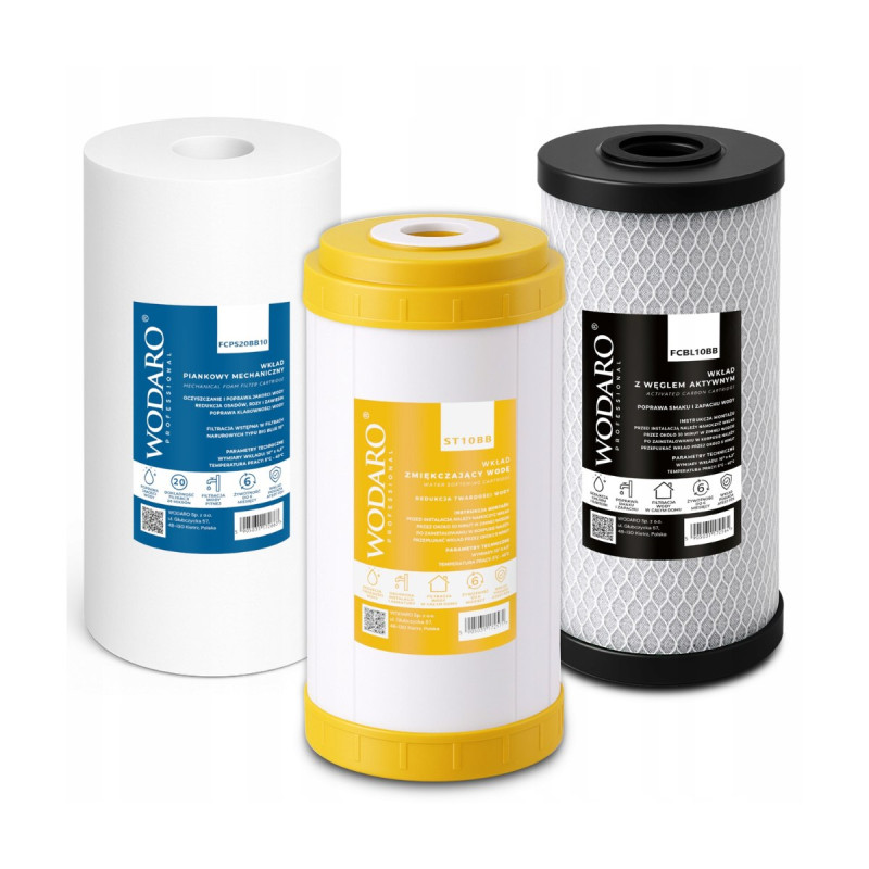 Набір фільтрів для води на весь будинок 3-ступеневий пом'якшувач BIG BLUE 10"