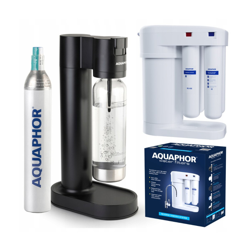 Sada saturátora AQUAPHOR PEARL + Filter na vodu s reverznou osmózou MORION RO