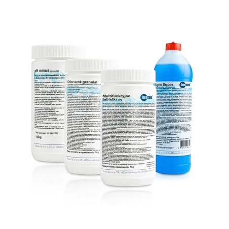 CHEMIE DO BAZÉNŮ Sada do bazénu 4v1 chlór řasy