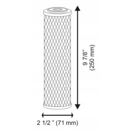 FCCBL-G Aquafilter coconut carbon filter cartridge 10'' | MojaWoda.com