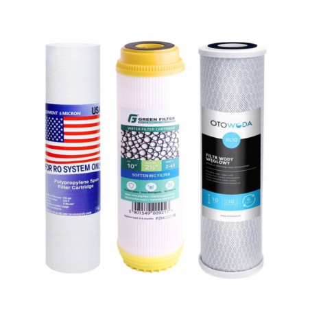 Water Filter Set for FP3-K1 Replacement Cartridges Complete 10" Filters