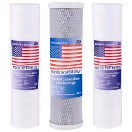 RO Water Filter Set Semi-Annual Service Complete 3 Cartridges Home