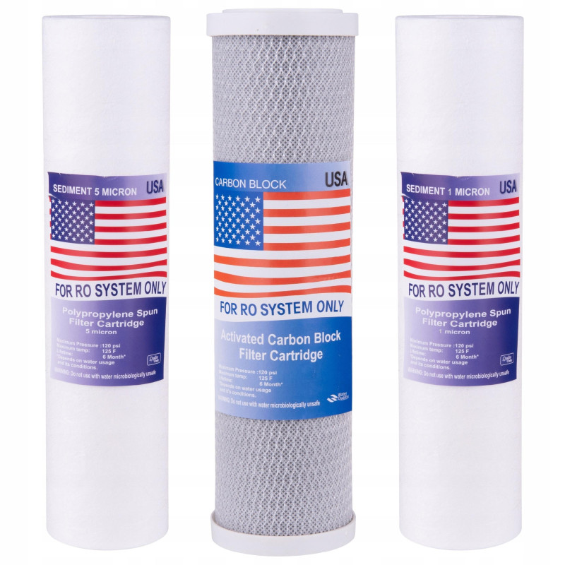Набір фільтрів для води Осмоз RO Сервіс піврічний Комплект 3 картриджів Домашній