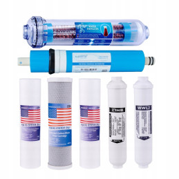 Sada vložiek RO7 Reverzná osmóza AIFIR Membrána 100 GPD Filtre vody