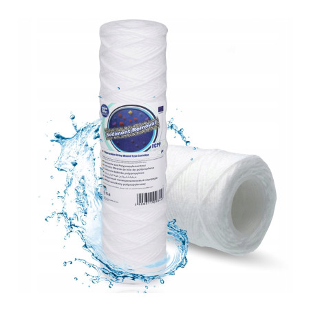 Filtr na vodu FCPP50 AQUAFILTER 10'' Mechanický šňůrový filtr 50 mikronů