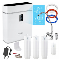 WODARO SLIM 1400 Reverse Osmosis Water Filter Under Sink for Kitchen TDS METER