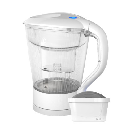 Elektrický filtrujúci kanvica Dafi LED Unimax AGD+ 0,8 l – biela