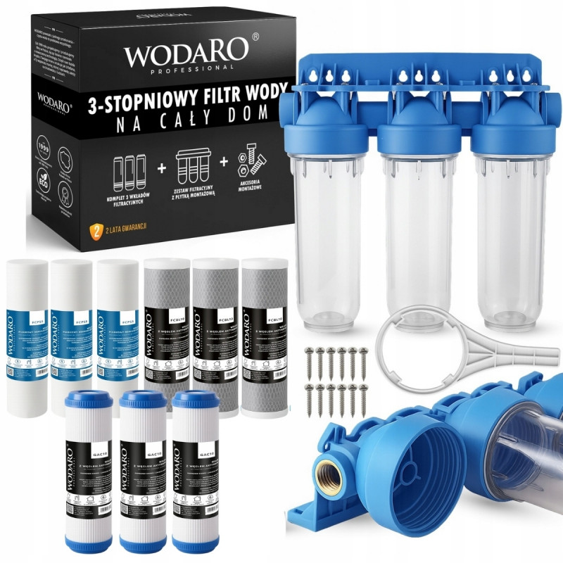 Filtr Wody do Domu GWINT 1'' Filtr do Uzdatniania Wody Wstępny Mechaniczny