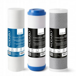 Wkłady do Filtra Wody na Cały Dom 3 STOPNIOWY - FCPS5 GAC10 FCBL10 WODARO