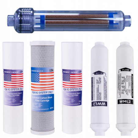 Vložky do filtru vody Osmóza RO7 JONIZÁTOR FIR Filtry pro osmózu VÝMĚNA ROK