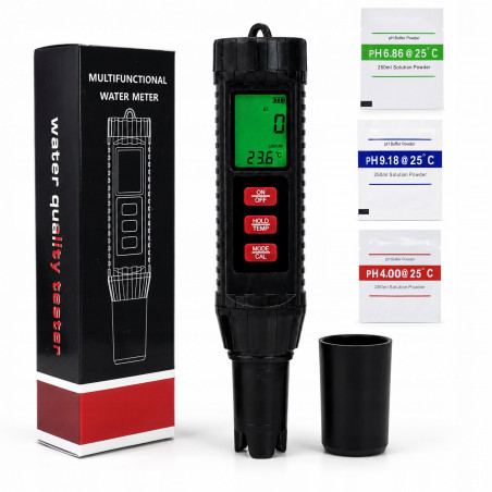 Tester kvality vody 7v1 pH TDS EC ORP SAL S.G. TEMP WODARO