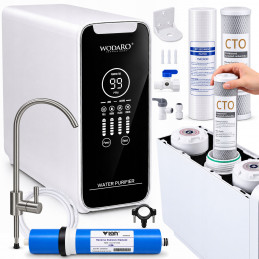 WODARO HOME ONE Filtr Do Wody RO 600 GPD Odwrócona Osmoza Bez Zbiornika TDS