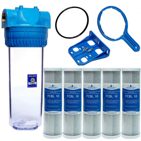 Корпус трубний 3/4" Aquafilter вугільні картриджі