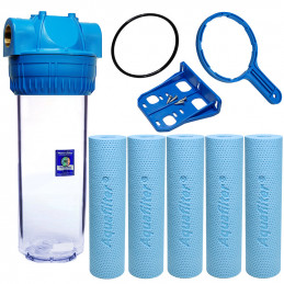 3/4" Aquafilter tubular body antibacterial cartridges | MojaWoda.com