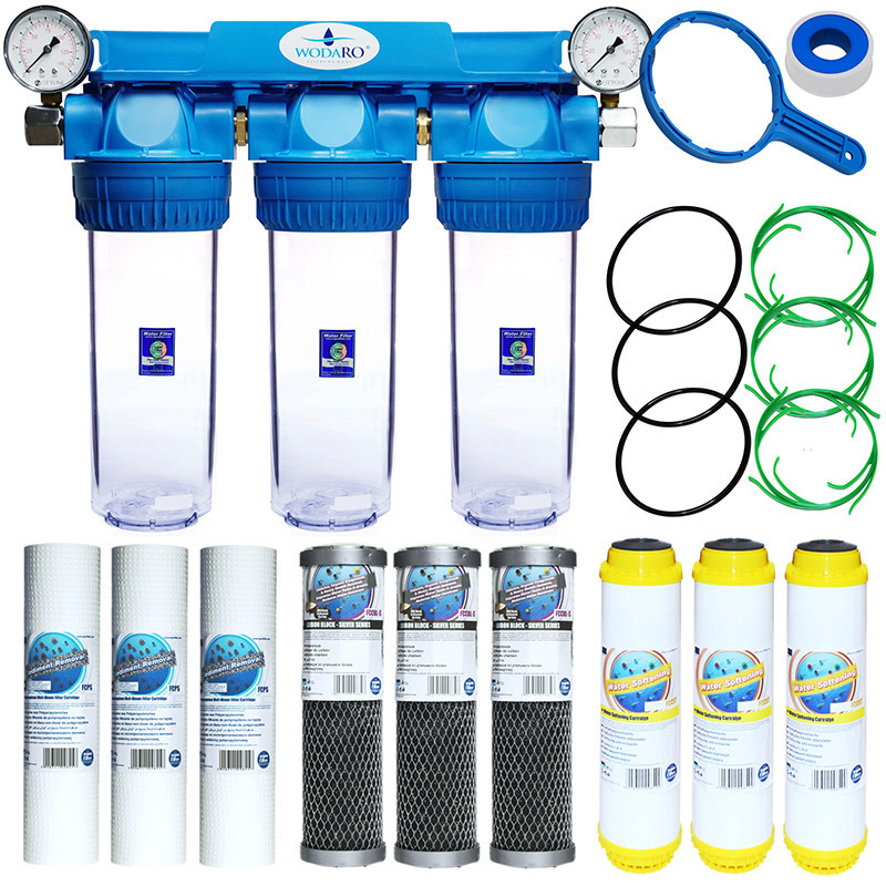 Filtr 3-stupňový mechanický zmäkčovač uhlíkový | MojaWoda.com