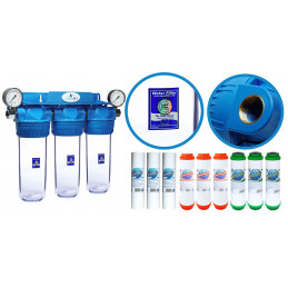 Filtr 3 stopniowy mechaniczny węglowy kdf | MojaWoda.com