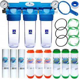 Фільтр 3-ступеневий механічний вугільний kdf | MojaWoda.com