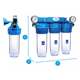 3-stage mechanical carbon KDF filter | MojaWoda.com