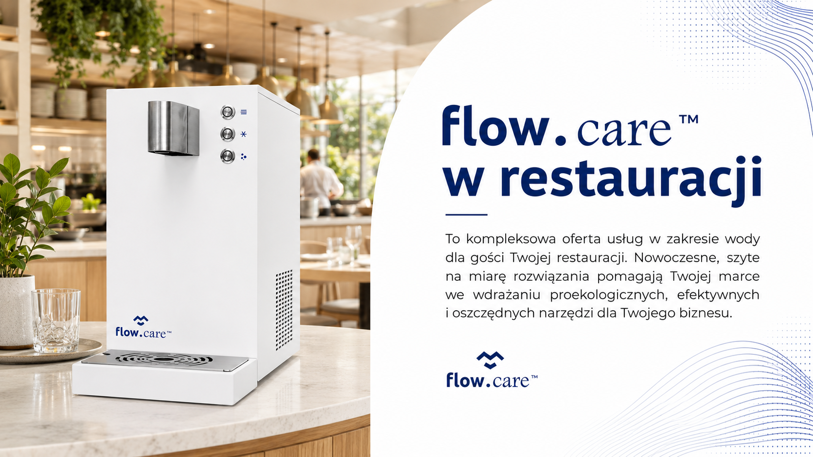 FlowCare 30TP White nablatowy dystrybutor wody