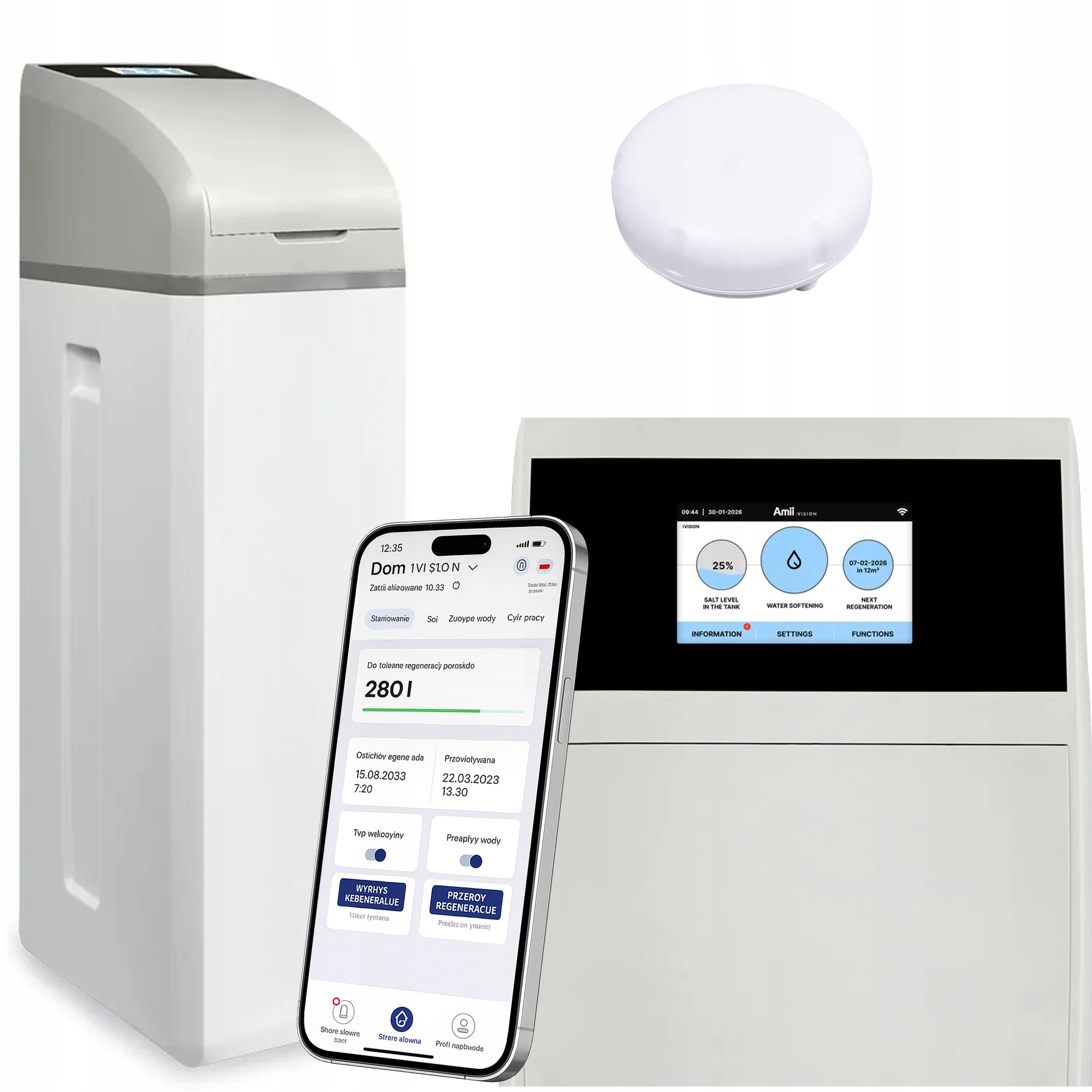 Inteligentný zmäkčovač vody Fitaqua iVISION 25 WiFi s ventilom proti vytopeniu
