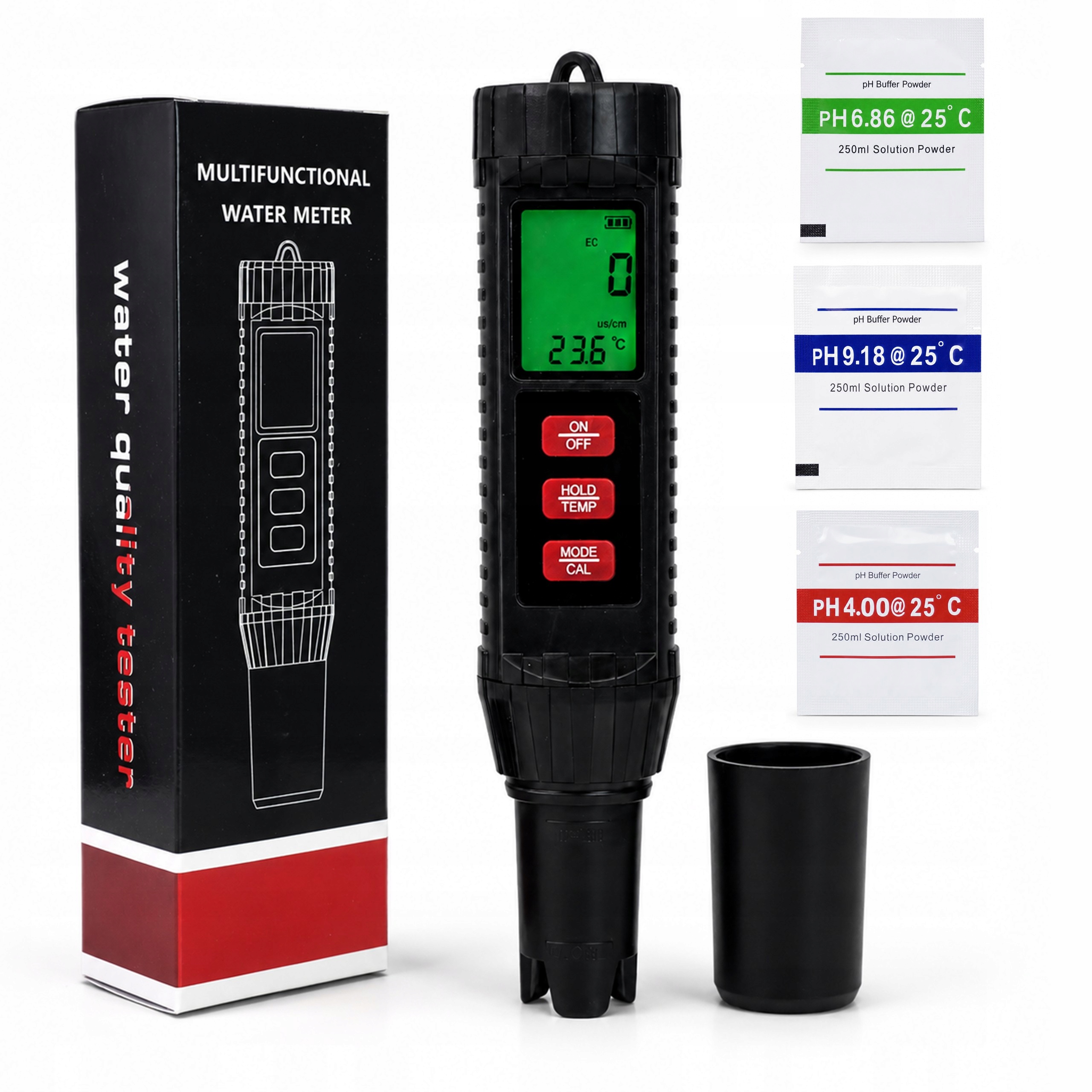 Tester kvality vody 7v1 pH TDS EC ORP SAL S.G. TEMP Měřič WODARO